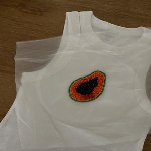 เสื้อกล้ามประดับด้วยลูกปัดหลากสีเสื้อแฟชั่นทันสมัยดีไซน์เนอร์เสื้อปักเมล็ดลูกปัดเสื้อกล้ามอินเทรนด์สไตล์ลำลอง - Product Image 1