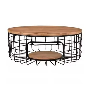 Table basse en métal de style luxueux, avec base cylindrique à motif découpé au laser en laiton antique, pour hôtel haut de gamme, salon, café, bar. - Product Image 6