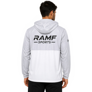 เสื้อแจ็คเก็ตผู้ชาย RAMF SPORTS แบบกันลม สีสันตัดกัน พร้อมฮู้ดถอดได้ ปิดด้วยซิป เหมาะสำหรับใส่ลำลองในฤดูใบไม้ร่วง - Product Image 4