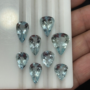 Aguamarina Azul Transparente Natural, Forma de Pera, Tamaño Libre 2-7 Ct, Calidad Sin Tratar, Azul del Mar de Madagascar, Gema Suelta, Gema al por Mayor - Product Image 4
