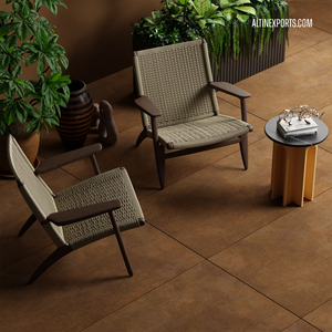 Carreaux de porcelaine vitrifiée premium 600x1200 mm, finition mate, motif chevron chocolat - Grade A A A+, 2x4 pieds, pour murs et sols - Product Image 1
