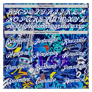 Sweat-shirt à capuche sportif 3D blanc royal avec motif graffiti brodé sur mesure, style streetwear urbain, broderie premium - Product Image 5