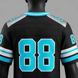 Maillot de football américain unisexe personnalisé en gros, brodé et cousu, short d'entraînement respirant, grandes tailles, 32 équipes couvertes - Product Image 4