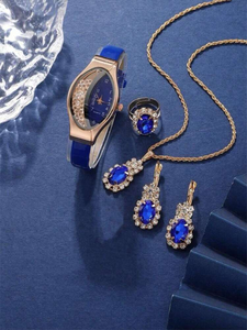 Reloj de Cuarzo NW1379 para Mujer con Esfera Ovalada y Decoración Glamorosa de Diamantes de Imitación - Product Image 6