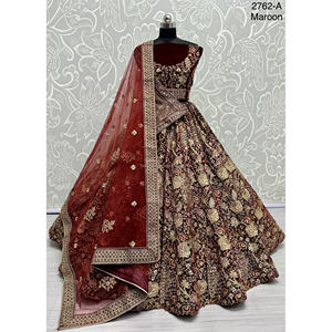 Nupcial Indio Desgaste Terciopelo Colecciones Para Novia Con Zarkhan Trabajo Por Fabzone - Product Image 4