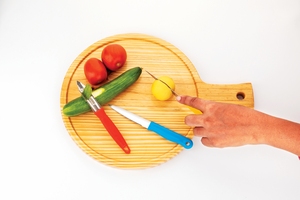 Juego de 3 cuchillos de pelar de acero inoxidable, cuchillos de cocina afilados para frutas y verduras, mango ergonómico con agarre cómodo - Product Image 5