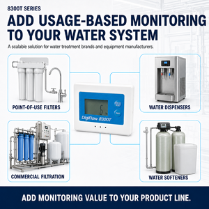 Débitmètre d'eau numérique SAVANT DigiFlow 8300T-22, filetage 3/8"BSP, écran LCD, précision +/-10%, 0,8-15L/min, OEM personnalisable, ABS - Product Image 3