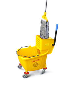 Durable Household Cleaning Tools Wringer Yellow <b>Mop</b> <b>Bucket</b> 26Qt Henry Foodservice <b>Mop</b> <b>Bucket</b> - Product Image 4