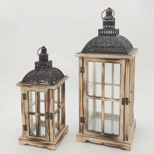 Farol de Madera para Velas Navideñas, Diseño Clásico, Ecológico, para Decoración del Hogar y Jardín, Varios Colores - Product Image 2