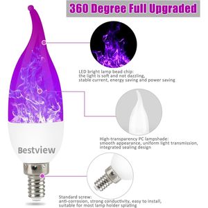 Bombilla LED Inteligente con Efecto de Llama, Base E12, Tipo Vela, 3 Modos de Parpadeo, Luces de Navidad para Halloween - Product Image 5