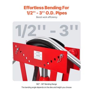 เครื่องดัดท่อทองแดงแบบแมนนวล 16 ตัน พร้อมแม่พิมพ์ 8 ชิ้น (1/2" 3") ปรับได้ 90 180 องศา - Product Image 3