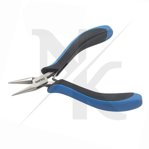 High Quality Smooth Chain Nose Plier Ergonomic 120mm Stainless Steel Black Blue Handles Circlip Crimping Fishing Jewelry Making - Product Image 6