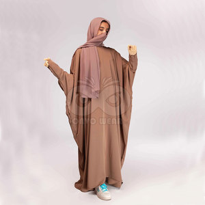 Abaya de luxe pour femmes avec broderie simple, robe longue musulmane à manches longues, kaftan de Dubaï, vêtements islamiques pour le Ramadan, les fêtes de l'Aïd - Product Image 5