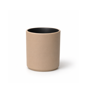 <b>Small</b> Matte White Ceramic Coffee Mug Brown <b>Tea</b> <b>Cup</b> Modern Japanese Design Gift Mug - Product Image 1