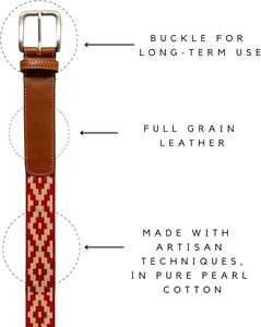 Ceinture polo en cuir durable avec un design tissé détaillé, idéale pour un style décontracté, équestre et un usage quotidien. - Product Image 6