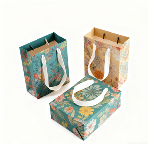 Sacs en papier personnalisés, sacs en carton, sacs cadeaux en papier blanc de luxe, sacs shopping, avec votre propre logo - Product Image 4