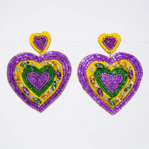 Pendientes hechos a mano con cuentas de semillas indias multicolor, joyería de diseño bohemio a mejor precio. - Product Image 1