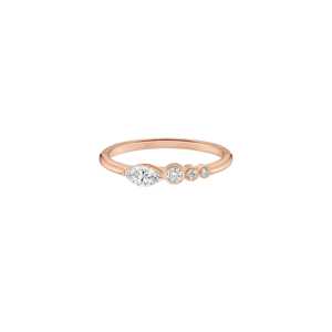 Bagues empilables en cluster, diamants de laboratoire taille marquise et ronde, minimalistes, pour usage quotidien, modernes, bande de 1,65 mm, or massif 10k 14k 18k - Product Image 3