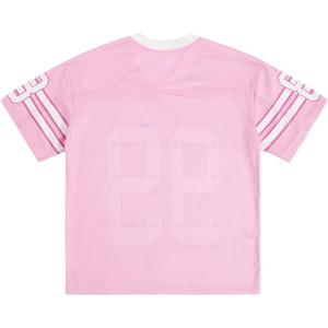 Camiseta de Fútbol Rosa de Malla con Cuello en V, Manga Corta, Unisex, Transpirable, Absorbe la Humedad, Camiseta Deportiva de Verano con Estampado de Estrellas Número 99 - Product Image 2