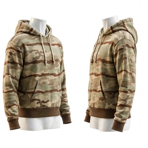 NEXTEX Sweat à capuche court camouflage sable de haute qualité, pull personnalisé respirant en molleton de coton à rayures chocolat - Product Image 5
