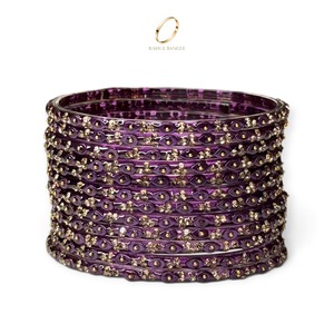 Bracelets en verre kashmiri traditionnels à la mode, coupe émeraude, en forme de goutte de pluie, pour femmes, ensemble de bijoux ethniques indiens pour mariage - Product Image 2