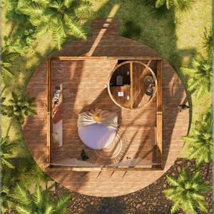 Maison préfabriquée en bambou écologique NB02 du Vietnam, villa durable avec toit en chaume, bungalow en bois pour les centres de villégiature ou le glamping - Product Image 1
