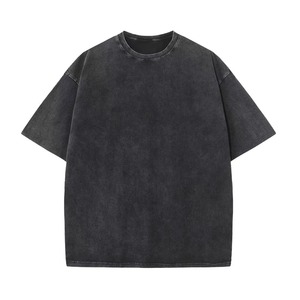 T-shirt en coton vert uni surdimensionné pour homme, manches courtes, col rond, coupe classique, couleur unie, t-shirt décontracté en jersey tricoté - Product Image 3