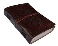 Carnet en cuir embossé fait main NEW ERA, reliure cousue, format A5, 100 feuilles, thème Jour des Morts, logo personnalisé, cadeau
