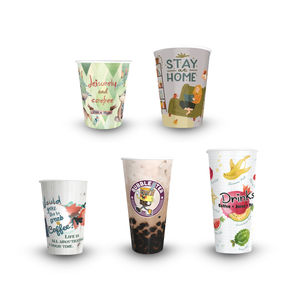 Vasos de Papel Desechables al por Mayor con Logotipo Personalizado Impreso, Recubiertos de PE de una Sola Pared, Reciclables, de Grado Alimenticio, en Varios Tamaños: 12oz y 16oz - Product Image 5