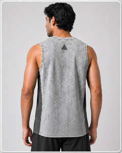 Débardeur Homme Sportif Blanc en Spandex/Coton Respirant Séchage Rapide Coupe Ajustée pour Musculation et Tenue Décontractée – Vente en Gros OEM - Product Image 3