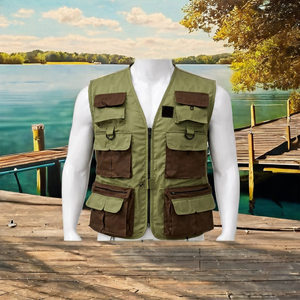 Chaleco Deportivo para Hombre, Transpirable, UPF 35, Secado Rápido, con Cierre de Cremallera, 140g, para Senderismo, Pesca y Escalada - Product Image 3