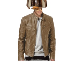 Mens Motorcycle PU Casual <b>Jacket</b> <b>Slim</b> <b>Fit</b> Short-Coat Lapel Spring Zipper Stand Windproof - Product Image 2