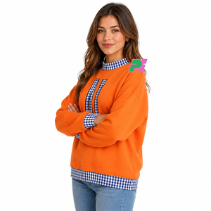 เสื้อสเวตเชิ้ตคอเต่า Alabama ลายตารางพร้อมตัวอักษรและลายริบบิ้น ปักลาย AL แบบกำหนดเอง เสื้อสเวตเชิ้ตคอเต่าสำหรับฤดูหนาว - Product Image 2