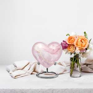 Urne Cœur Moderne Vintage en Aluminium et Laiton pour Décoration d'Intérieur, Idéale pour Commémoration, Anniversaire ou Mariage – Élégante et Décorative - Product Image 4