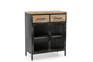 Mueble de Cocina con Puerta de Vidrio y Base de Metal, Mueble para el Hogar con Buen Espacio - Product Image 2