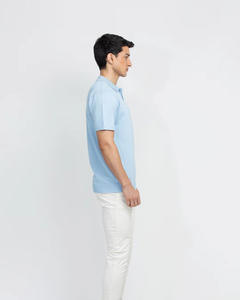 Camisas de Hombre Ecológicas de Punto, Ligeras, Ajustadas, de Manga Corta, con Dobladillo Acanalado y Botones, Logotipo Personalizado, Nueva Colección de Verano, Coloridas, de Algodón - Product Image 4