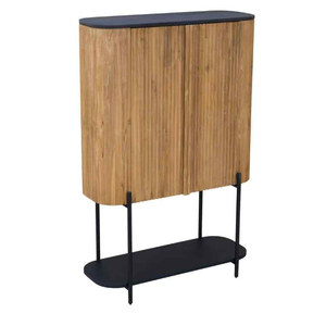 Modern Wooden Sideboard with Slab Doors Storage <b>Cabinet</b> for Living Room Midcentury Design Home <b>Bar</b> Furniture - Product Image 1