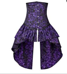 Corset gainant pour femme à maintien ferme, avec fermeture éclair et agrafes, à baleines en acier, en tissu Powernet brocart respirant, pour le contrôle du ventre et une forte mise en forme - Product Image 2