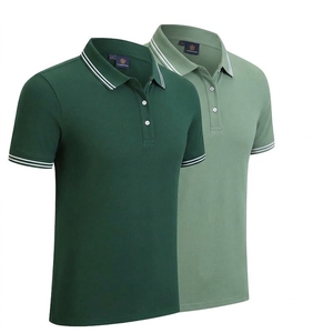 Chemise de golf tissée en coton et soie 200G pour hommes, manches courtes, style décontracté chic, personnalisable, haute performance, vente en gros - Product Image 3