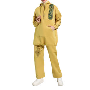 Conjunto Deportivo Islámico para Mujer de Alta Calidad, Personalizado e Impreso, Poliéster/Algodón, Transpirable, Ligero, de Secado Rápido, Elástico - Product Image 3