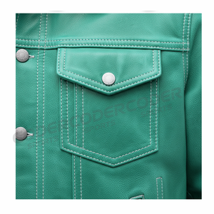 Veste en cuir personnalisée à la mode, vêtements décontractés, vestes en cuir de haute qualité pour hommes, prix de gros, veste en cuir pour hommes, Pakistan - Product Image 6