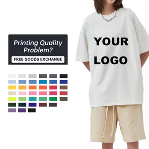 Camiseta Oversize de Algodón para Hombre, 100% Algodón Tejido, Corte Holgado, Estilo Urbano, Casual, Básica - Product Image 4