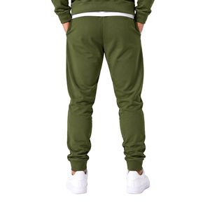 Olive Green Men's Jogger Pants Elastic Waist Casual <b>Track</b> <b>Trousers</b> Tapered Sweatpants With Side Pockets Sportswear Bottoms - Product Image 2
