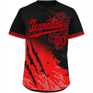เสื้อเบสบอลแบบย้อมสีเต็มตัว ทรงแอธเลติก ติดกระดุม สำหรับฝึกซ้อมและแข่งขันเบสบอล - Product Image 2
