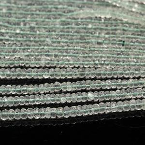 AAA Green Amethyst Faceted Rondelle Beads 5 mm 10 inches Green Amethyst Strand For Jewelry Making - Product Image 2