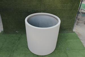 KNT FRP Handmade Hand Carved Round Classic Farmhouse Style <b>Flower</b> <b>Pot</b> Planter Drainage Hole Lightweight Durable Floor Garden - Product Image 2