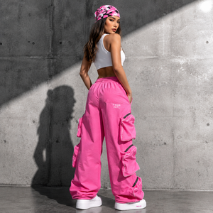 Pantalon de survêtement OEM en nylon brodé du logo Star, coupe large et élastique à la taille pour femme et homme - Product Image 2