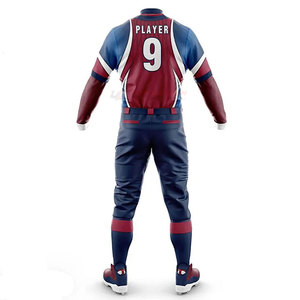 Customized Logo Design Breathable Sublimation Baseball Uniform Unisex Adult OEM Service Factory Sale <b>Top</b> Selling Cheap Price - Product Image 3
