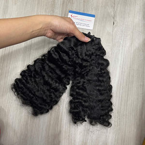 Super Promo : Extensions de Cheveux Humains Bouclés Birmans et Vietnamiens, Texture Douce et Volumineuse, Noir Naturel, Sans Chute, Sans Enchevêtrement - Product Image 4