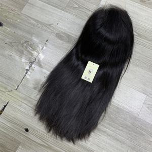 Pelucas de Cabello Humano Vietnamita Negro Liso Natural de Alta Calidad, Nudos Pequeños, Pelucas con Frente de Encaje Suizo 5x5 HD - Product Image 6